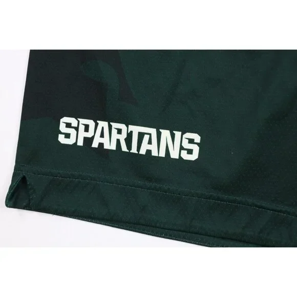 Nike Mens L Team Issued Michigan State University Basketball Shorts Green USA